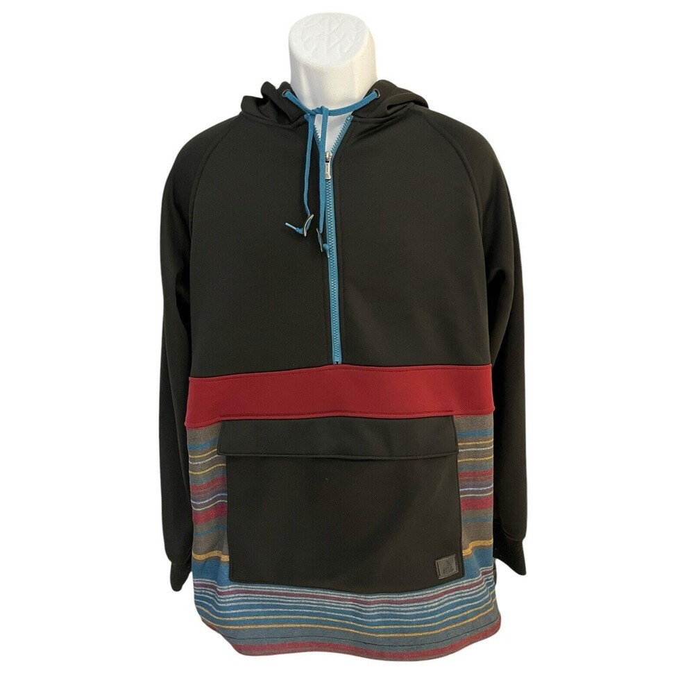 Aperture bonded fleece men's M 1/2 zip hooded jacket